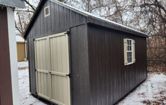10x16 Wood Cape Shed - Double Doors, Loft - Stock #3-26, $5280