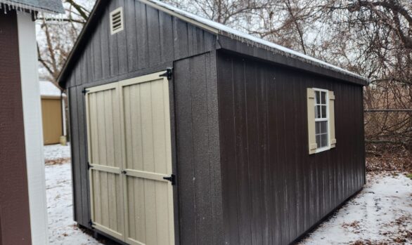 10x16 Wood Cape Shed - Double Doors, Loft - Stock #3-26, $5280