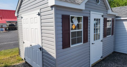 10x14 Vinyl Dormer Shed - Octagon Window, Loft - Stock #24-26, $6802