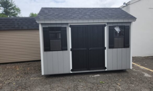 8x12 Wood Cape Shed - Loft, Wood Corners - Stock #40-26, $4055