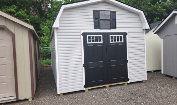 12x20 Vinyl Dutch Barn Shed - Lofts, Workbench - Stock #31-26, $8867