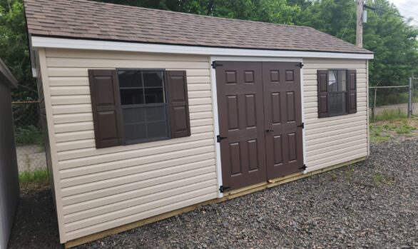 10x20 Vinyl Cape Shed - Lofts, Large Windows - Stock #38-26, $6979
