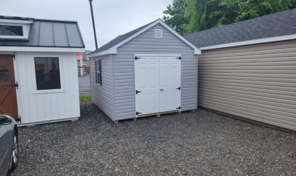 10x12 Vinyl Cape Shed - Loft, Double Doors - Stock #30-26, $4891