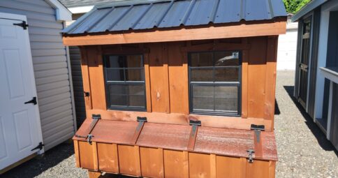 4x6 Quaker Chicken Coop - Metal Roof, Windows - $2165