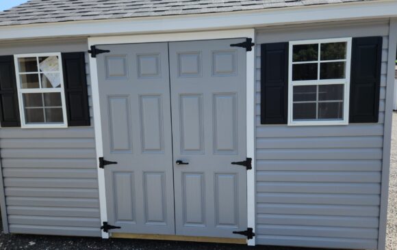 8x12 Vinyl Cape Shed - Loft, Double Doors - Stock #52-56, $4222