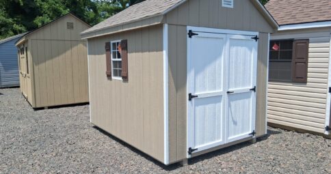 8x10 Wood Cape Shed - Double Doors, Loft - Stock #59-26, $3645