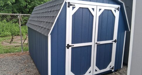 8x10 Wood Mini Barn Shed - Double Doors, Window - Stock #42-26, $2922
