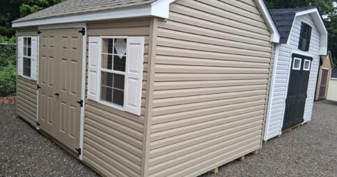 10x16 Vinyl Cape Shed - Loft, 7’ Walls - Stock #56-26, $5890