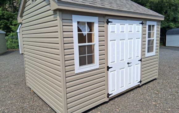 8x12 Vinyl Cape Shed - Windows, Loft - Stock #62-26, $4172