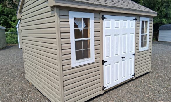 8x12 Vinyl Cape Shed - Windows, Loft - Stock #62-26, $4172