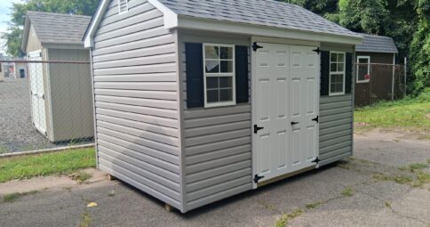 8x11 Vinyl Cape Shed - Windows, Loft - Stock #71-26, $4172