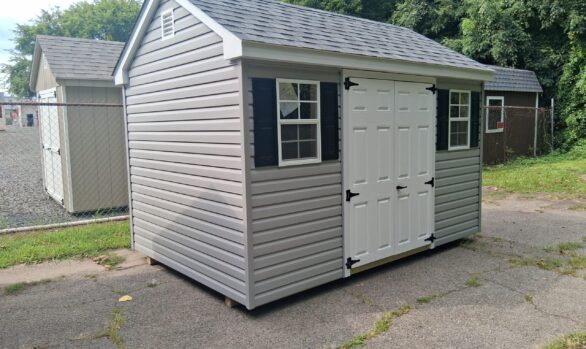 8x11 Vinyl Cape Shed - Windows, Loft - Stock #71-26, $4172