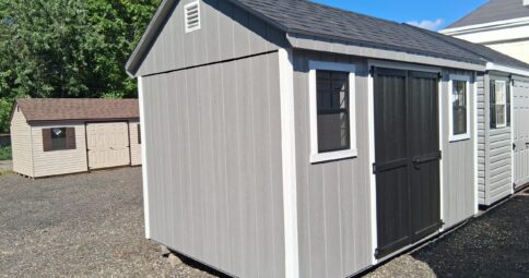 8x12 Wood Cape Shed - Loft, Windows - Stock #75-26, $4065